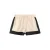Mango regular waist sweatshort met linnen beige