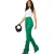 Missy Empire Dames/Dames PU Hoge Taille Broek met Ruches (Groen)