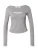 SHYX Shirt ‘Caro’  donkergrijs / wit