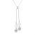 Ketting ketting duo verse zoetwater cultuur kralen 6-7 mm wit, kristal preciosa en zilver 925