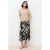 Caroll gebloemde midi rok marineblauw