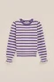 WE Fashion – Meisjes gebreide trui met dessin – Regular fit – Paars – Viscose –
