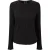 Pieces Dames/Dames Crew Hals Relaxed Fit Blouse met Lange Mouwen (Zwart)