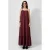 QS viscose maxi zomerjurk met ruches – aubergine