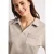 Street One Dames Poloshirt met korte mouwen en glitter in Beige