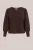 WE Fashion – Dames jersey top met glittergaren – Curve – Regular fit – Bruin –   Plus Size