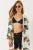 Floral Geprinte Losse Fit Kimono met Sjaalkraag