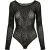 Urban Classics Dames bodysuit met vlokjesprint en kanten detail