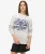 Oversized Outdoors Sweatshirt met Ronde Hals en Print Grijs