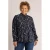 Colletta blouse Plus Size met print – zwart
