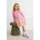 TRENDYOLKIDS Meisjes Roze Met grafische print Midi Lang A-lijn Jurken