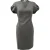 Alexander McQueen midi-jurk met pofmouwen in grijze wol