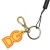 Dolce & Gabbana Gele Rubberen DG Logo Gouden Messing Sleutelhanger Sleutelhanger