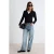 TRENDYOLMİLLA Dames Blauw Effen Wijde pijp Normale taille Jeans