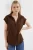 Gestructureerde Mouwloze Poloshirt Blouse