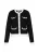 DreiMaster Maritim Gebreid vest  zwart / offwhite
