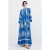 Geprinte V-hals Maxi-jurk