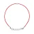 Diamond Bracelet Solitaire 0030 Cts Nylon Red 925