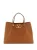 Valentino Garavani Shoppers & Totes – Structured Brown Leather Tote in bruin