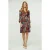 Paisleyprint viscose wikkeljurk met klokmouwen