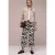 Street One Dames High Waist broek met Wide Legs en print in Bruin