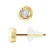 Diamanten oorknopjes 0,020 0,50 Cts Cts Illusion Yellow Gold