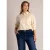 Yest Curve Plus Size blouse met krijtstreep – beige