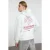 TRENDYOL MAN Heren Ecru Bloemen Lang Oversized Sweatshirts