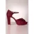 Gloria Satin Peeptoe pumps in bordeauxrood