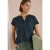 Blouse met korte mouwen en gespleten hals