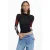 Desigual top met transparante mouwen – zwart