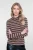 Geisha T-shirt Stripe & Lurex 62593-70 T-shirt Lange Mouw 720 Sand/stone/black/copper