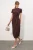 Aansluitend Midi Jersey Jurk Met Strikdetail