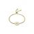 Luxenter armband in wit parelmoer afgewerkt in 18K geel goud – Alfabet