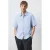 Mango Man regular fit gestreept overhemd – lichtblauw