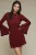 Bordeaux Mini Paillettenjurk met Engelenmouwen
