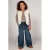 Jubel gestreepte longsleeve met ruches – donkerrood/wit
