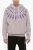 Fleece katoenen FAIRISLE THUNDERBOLT hoodie in violet