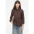 ROUGE EDIT geruite blouse – donkerbruin