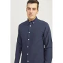 JJ REBEL regular fit overhemd JREBOSCAR donkerblauw