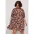 Zizzi A-lijn jurk Plus Size met print – bruin