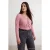 Trendyol Curve Dames Roze Effen Lang Getailleerd Grote maten Blouses