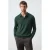 Mango Man wollen regular fit polo – donkergroen