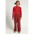 LOOXS little fluwelen aansluitende longsleeve met hartjes – rood