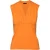 Orange mouwloze faux overslagtop