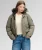 City Padded Bomber Jas Relaxed Pasvorm Groen