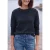 Shirt met boothals en gemengde texturen
