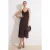 Maxi-jurk voor dames met ruitjespatroon, mouwloos, geschikt voor overdag en ’s avonds. Nauwsluitende bodycon-jurk.