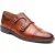 Base London Henley Monk Lederen Heren Burnt Tan Dubbele Monk Schoenen