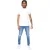 SikSilk Heren Tech Logo Geprinte Mouwen T-shirt (Wit)